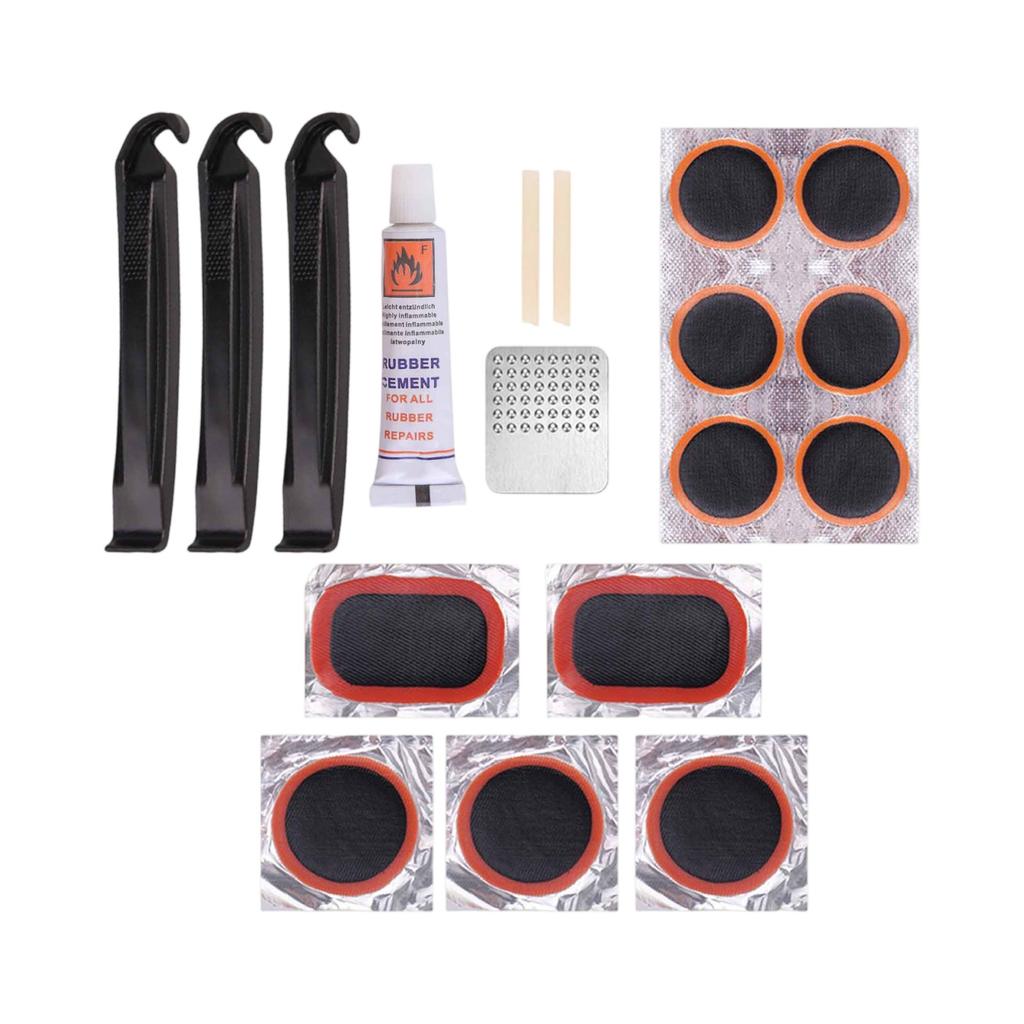 Tire Kit – Glue-Free Cold Patch, Tire Prying Rod & Quick Tool Box for Mountain & Road Bikes