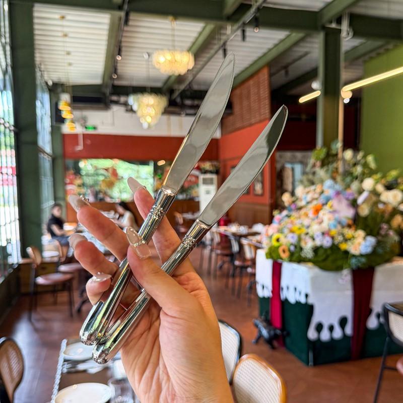 Prémiová sada francouzského příboru z nerezové oceli 304 Odolný steakový nůž, vidlička, lžíce Restaurace, hotel, domácí stolování
