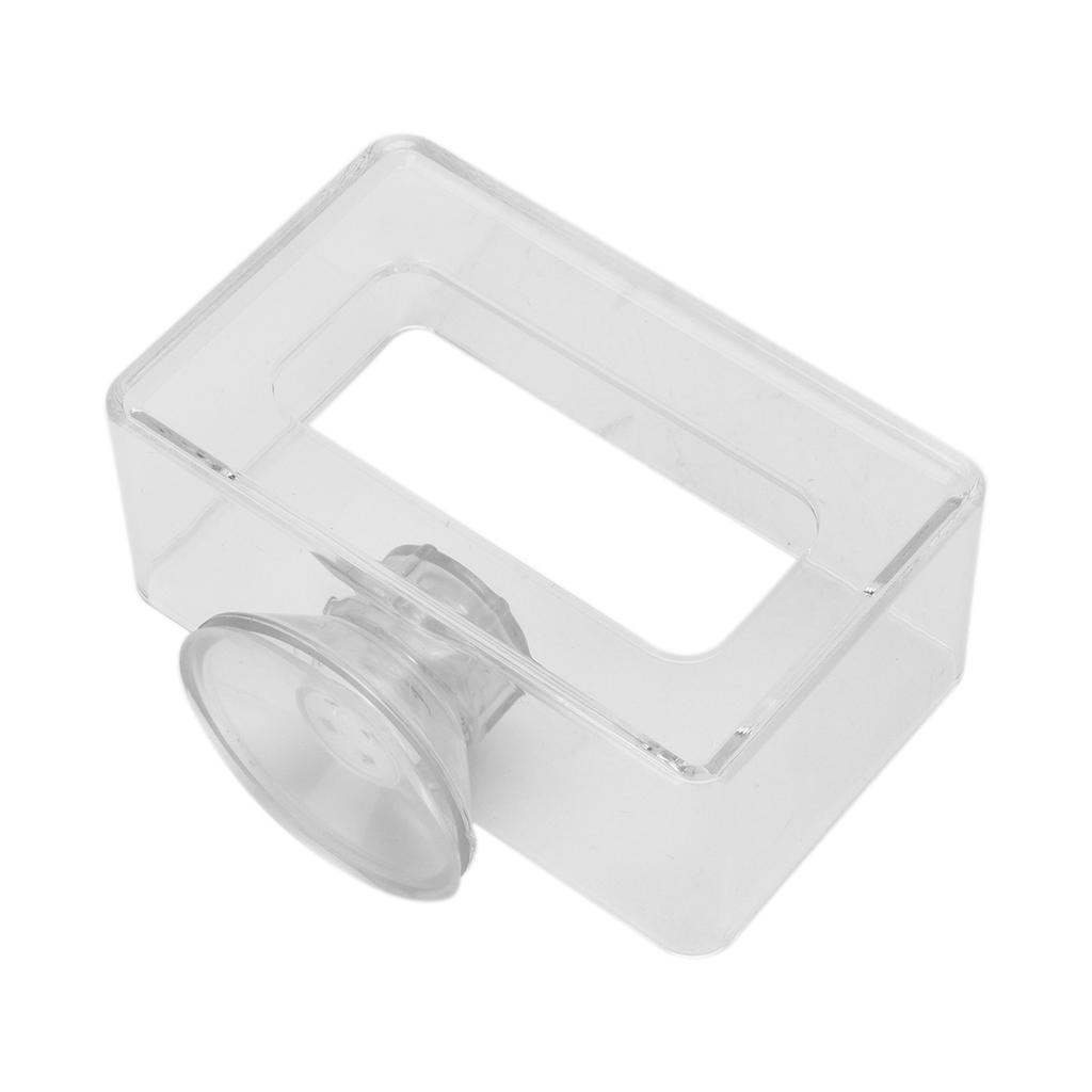 Fish Food Feeding Ring Antifloating Transparent Acrylic Fish Ring Feeder Aquarium for Fish(S 6x10x4cm )