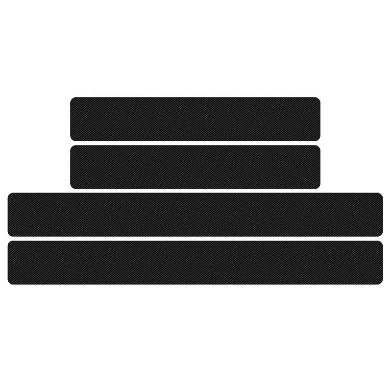 4 stuks Auto Deurplaat Koolstofvezel Drempelbeschermer Sticker voor Skoda Superb Octavia Kodiaq Yeti Rapid Karoq Fabia Kamiq Enyaq Vis