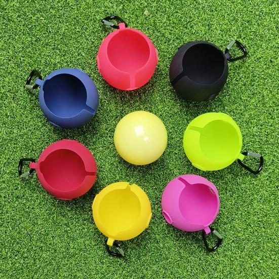 Yousheng Silicone Golf Ball Cover with Carabiner, Portable Standard Golf Ball Holder, Golf Ball Carrier Protective Sleeve, Golf Accessories, Gift for