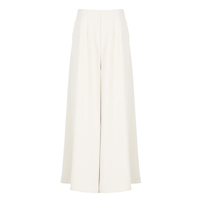 ISH Classic Wide Pintuck Slacks (Ivory)