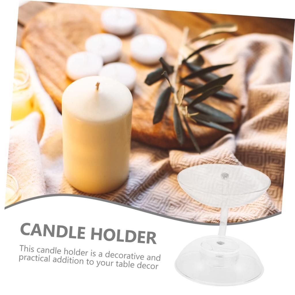 NUOLUX Glass Candle Holder, Tabletop Glass Essential Oil Burner, Tealight Candle Holder
