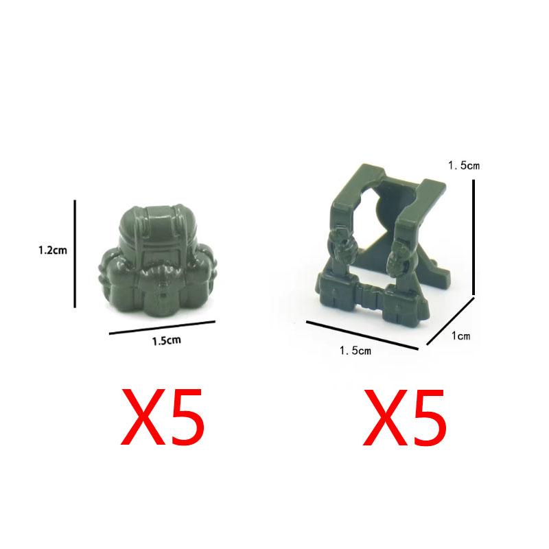 WW2 Military Scene Accessories Building Blocks Machine Gun Rifle Robot Wolf UAV MOC Bricks Toy
