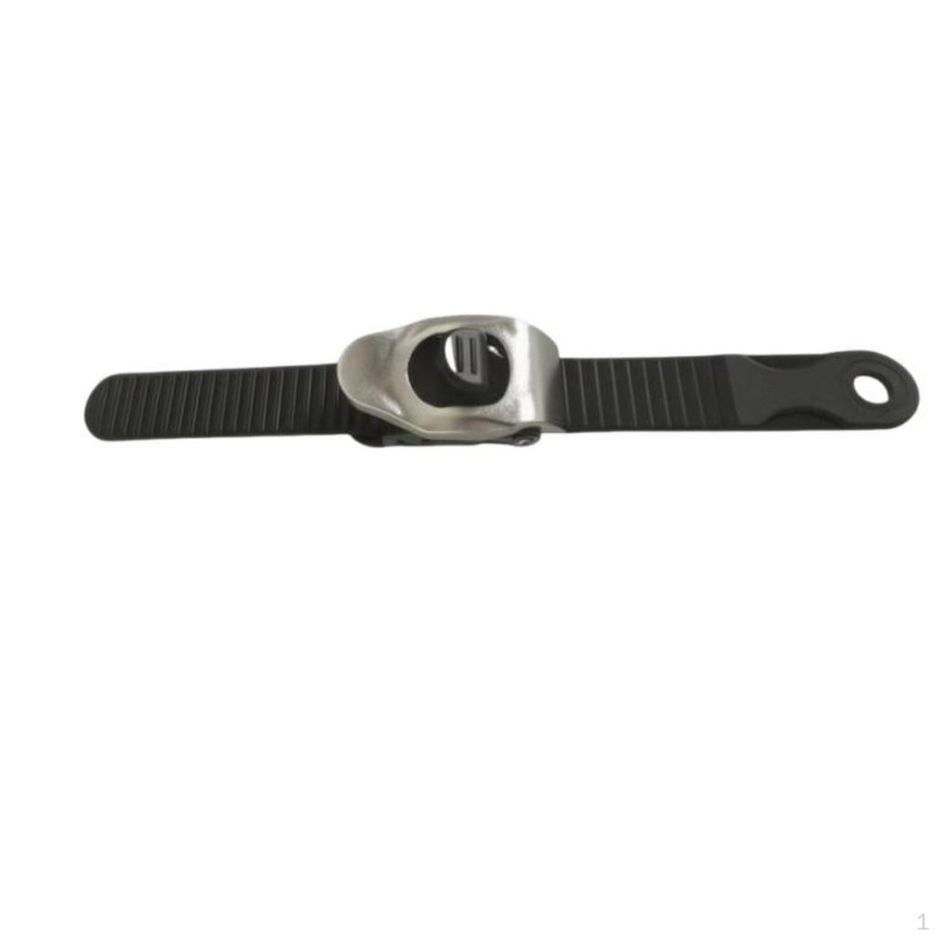 Skate Buckle Strap Black Inline Replacement Silver Electroplated Nylon Fastening