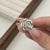 Korean Camellia Petal Ring: Multi-layered Floral Fairy Design, Light Luxury High-End Style.