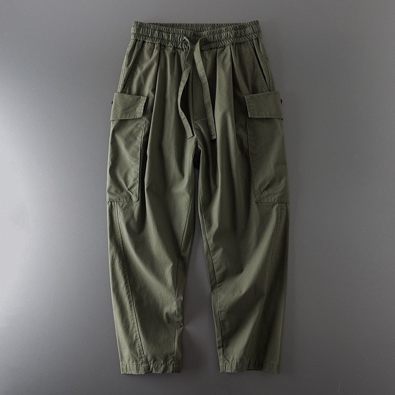 Trade Export Original Overplus Order Men s Trousers American vintage Overalls Fashion Brand High Street Men s Straight Pants Men s Casual Pants Army Green M