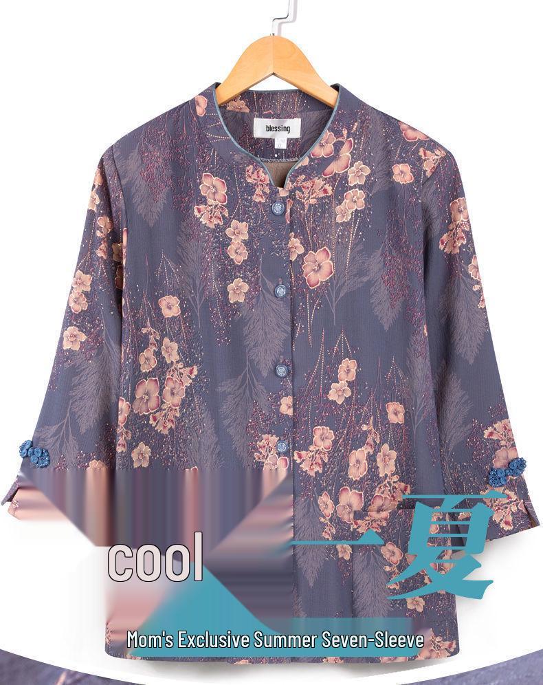 Omas Frühlings- und Herbst-Siebenarm-Outfit für Senioren