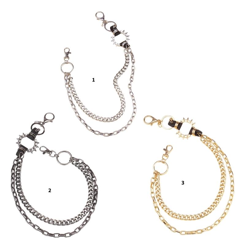 Punk Stil Stachelige Hosenkette Für Edgy Fashion Metallhosenkette Accessoire Für Konzerte Partys Und Streetwear
