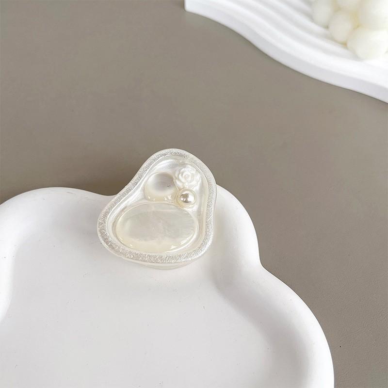 Colorful Gemstone Pearl Phone Airbag Holder Korean Ins Style Retractable Back Strap Portable Desktop