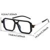 Square Glasses Men Vintage Punk Candy Color Rim Blue Light Blocking Eyeglasses Trendy Chic Double Bridge Optical Frames
