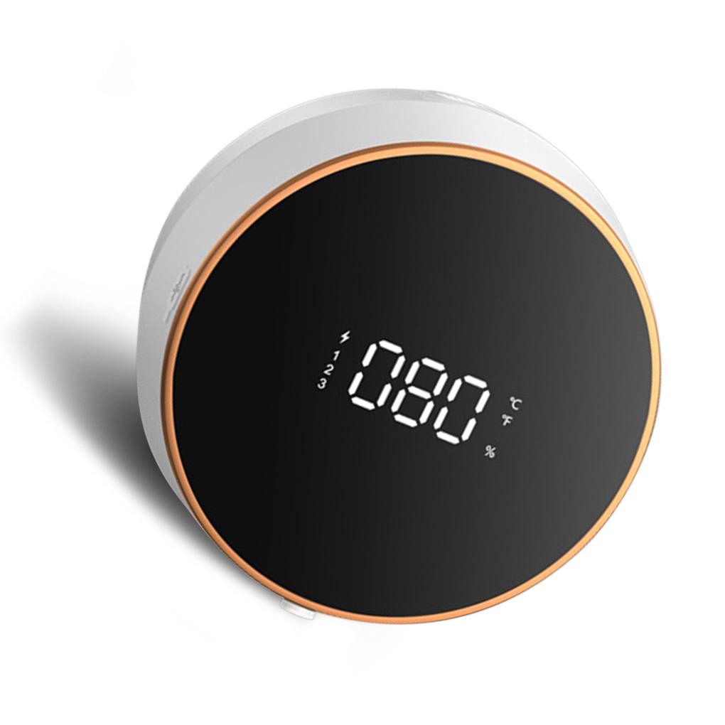 Distribuitor automat de săpun lichid montat pe perete, reîncărcabil prin USB, senzor infraroșu fără atingere, aparat de spumă, afișaj cu LED pentru temperatură