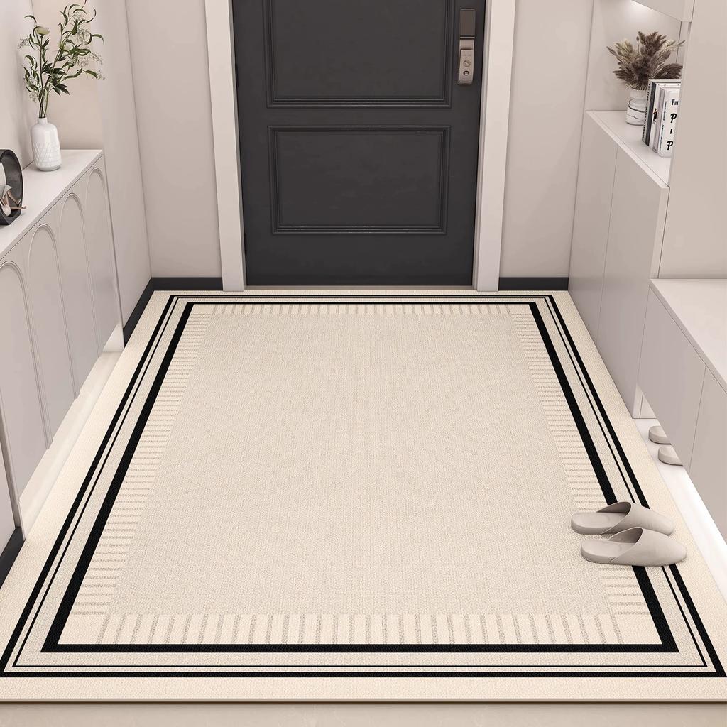 Door Floor Mat, High-End Door Floor Mat, Dirt-Resistant Pvc Leather, Leave-In Washable, Erasable, Cutting, Non-Slip Door Carpet
