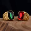 Men's High Quality Vintage Stainless Steel Gemstone Styles Ring Jewelry