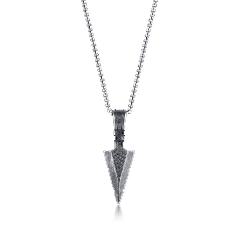 Heren Ketting, Pijlpunten Kunai Hanger, Roestvrij Staal Primitieve Stammen Speer Kettingen, Mannen Kunai Etnische Viking Ketting