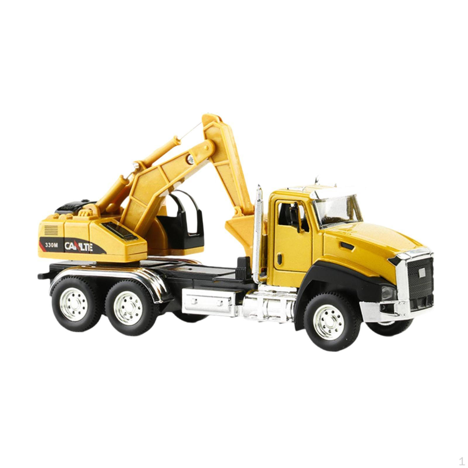 1/50 Scale Diecast Truck Construction Vehicle Toy Pretend Play Friction Powered Engineering