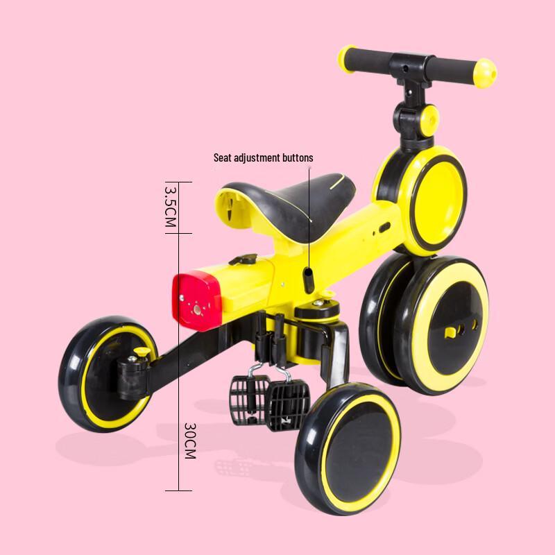 Kids' 3-Wheel Scooter Tricycle with Lights