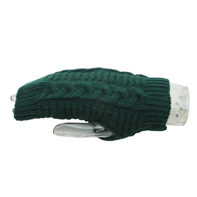 Women Winter Warm Fashion Knitted Arm Fingerless Gloves Outdoor Soft Touchscreen Mittens
