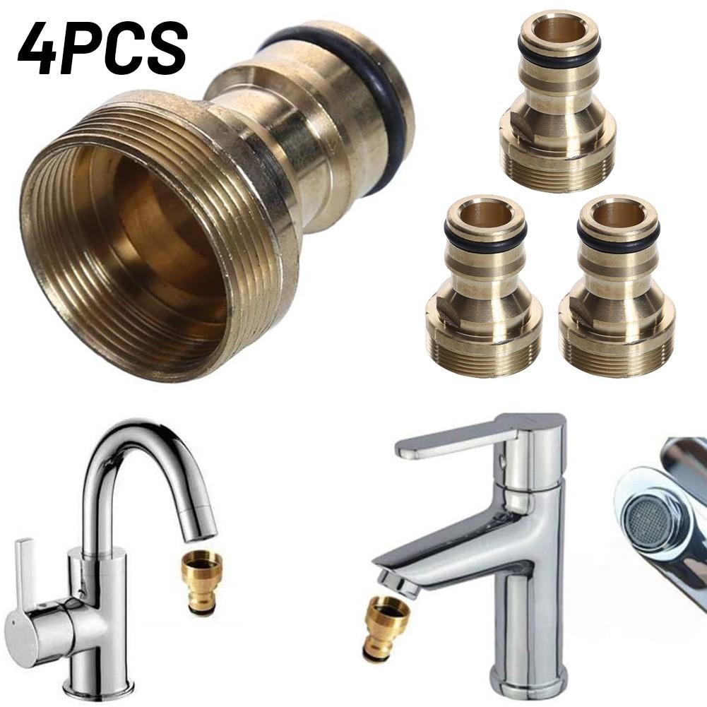 4pcs Garden Hose Quick Connect Brass Connectors M22 Female & M24 Male Threaded