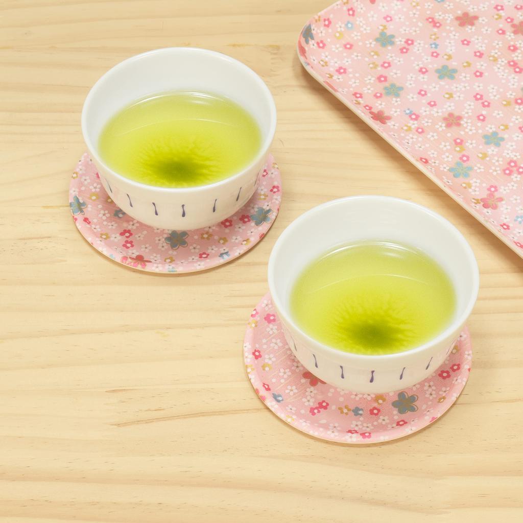 Podkładki TATSU-CRAFT Yuzen Washi, Wzór Mały Kwiat i Zamieć Śnieżna, Można myć w zmywarce, Stylowy Plastik, Japoński Nowoczesny Design, Yuzen, Washi,