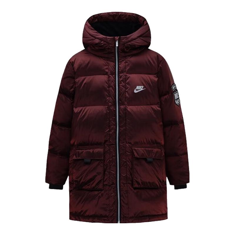 Nike Boys' Winter Mid-Length Hooded Down Jacket