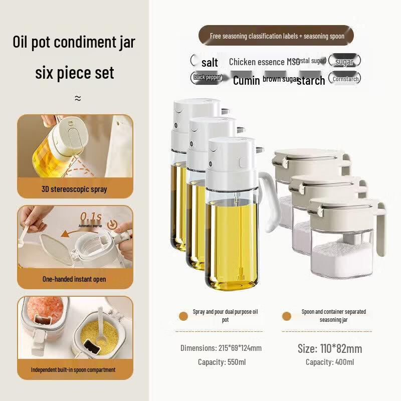 Yuluo Glass Seasoning Jar and Organizer