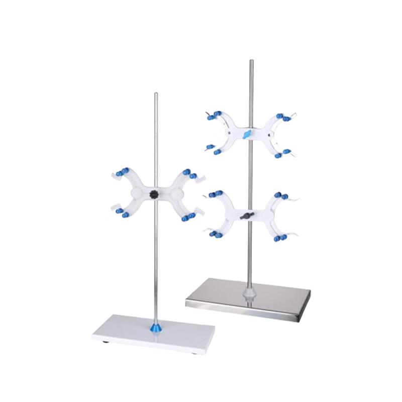 Qihuan 60cm Marble Titration Stand with Dual Aluminum Butterfly Clamp