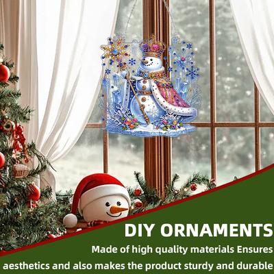 2D Flat DIY Acrylic Hanging Diamond Art Kits Special Shape Rhinestone Diamond Art Window Pendants Wall Decor for Home & Windows