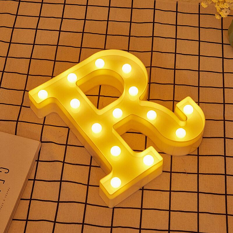 26 Luminous Alphabet Letter LED Night Lights Ambience Battery Light Letters Lamp Christmas Wedding Birthday Party Decoration