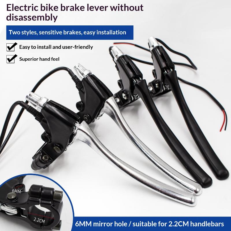 1/2Pcs E Bike Brake Levers Aluminium Alloy Left Right Hand Brake Power Failure Hand Brake Lever For Electric Bike Scoooter