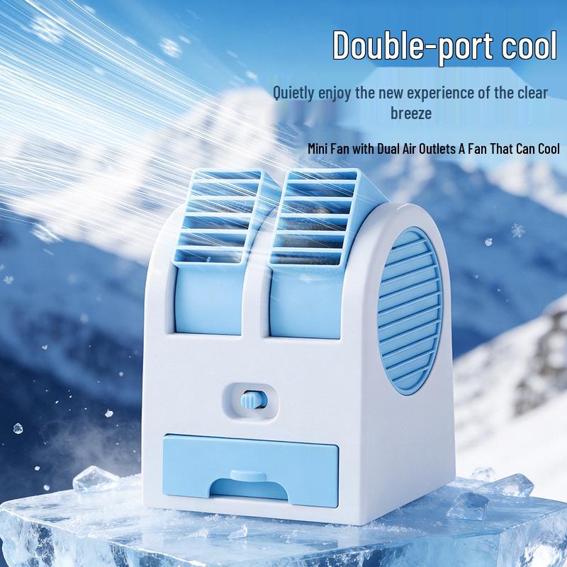 Portable USB Desktop Fan: Silent, Compact, and Rechargeable for Office, Dorm, or Student Use