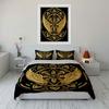 Golden Mandala Wings Decoration Set Soft Comfortable Duvet Cover Bedding Set Included 1*Duvet Cover & 2*Pillowcases, Gift