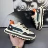 Autumn and Winter Breathable Casual Sports Shoes Non-slip Soft Sole White Shoes for Men Dad Shoes
