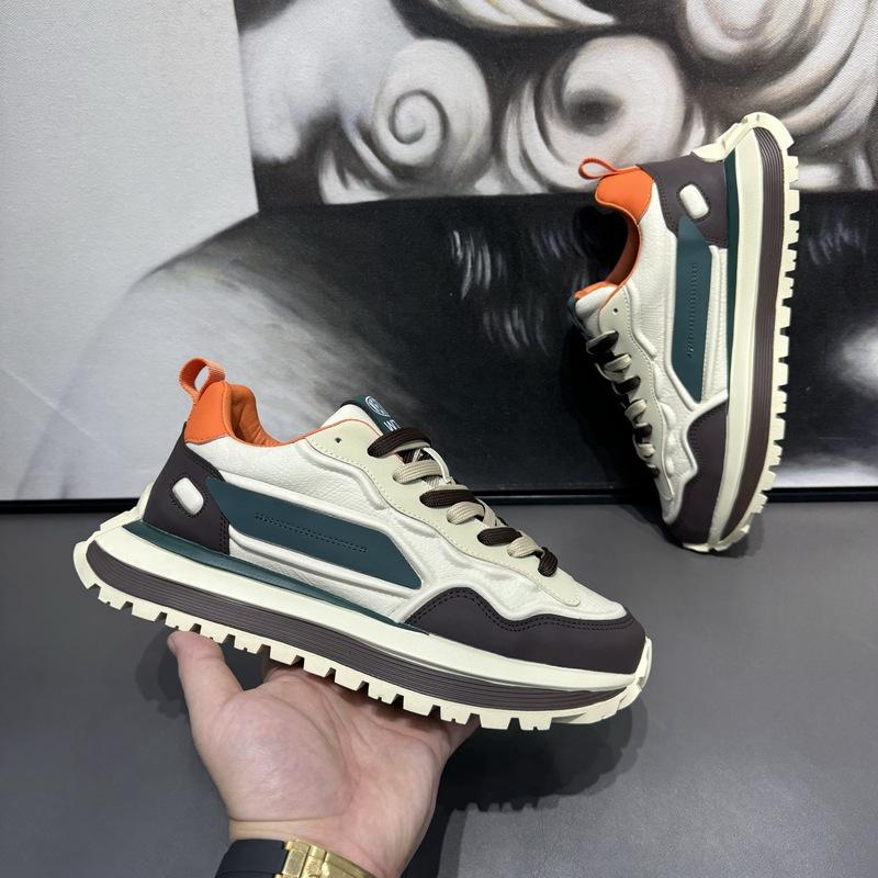 Autumn and Winter Breathable Casual Sports Shoes Non-slip Soft Sole White Shoes for Men Dad Shoes