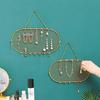 Hanging Earring Holder Wall Mounted Jewelry Organizer Earring Holder Grid Shape Display Earring Organizer