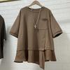 Plus Size Women Summer Loose T-shirts Korean Style Oversized Short Sleeve Casual Tops