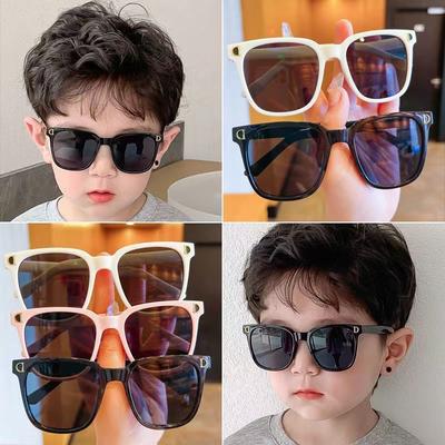 Modische Kinder Sonnenbrille Outdoor Quadratischer Rahmen UV400 Baby Brille Reise Schutzbrille Kinder Brillen für Kleinkinder Jungen und Mädchen