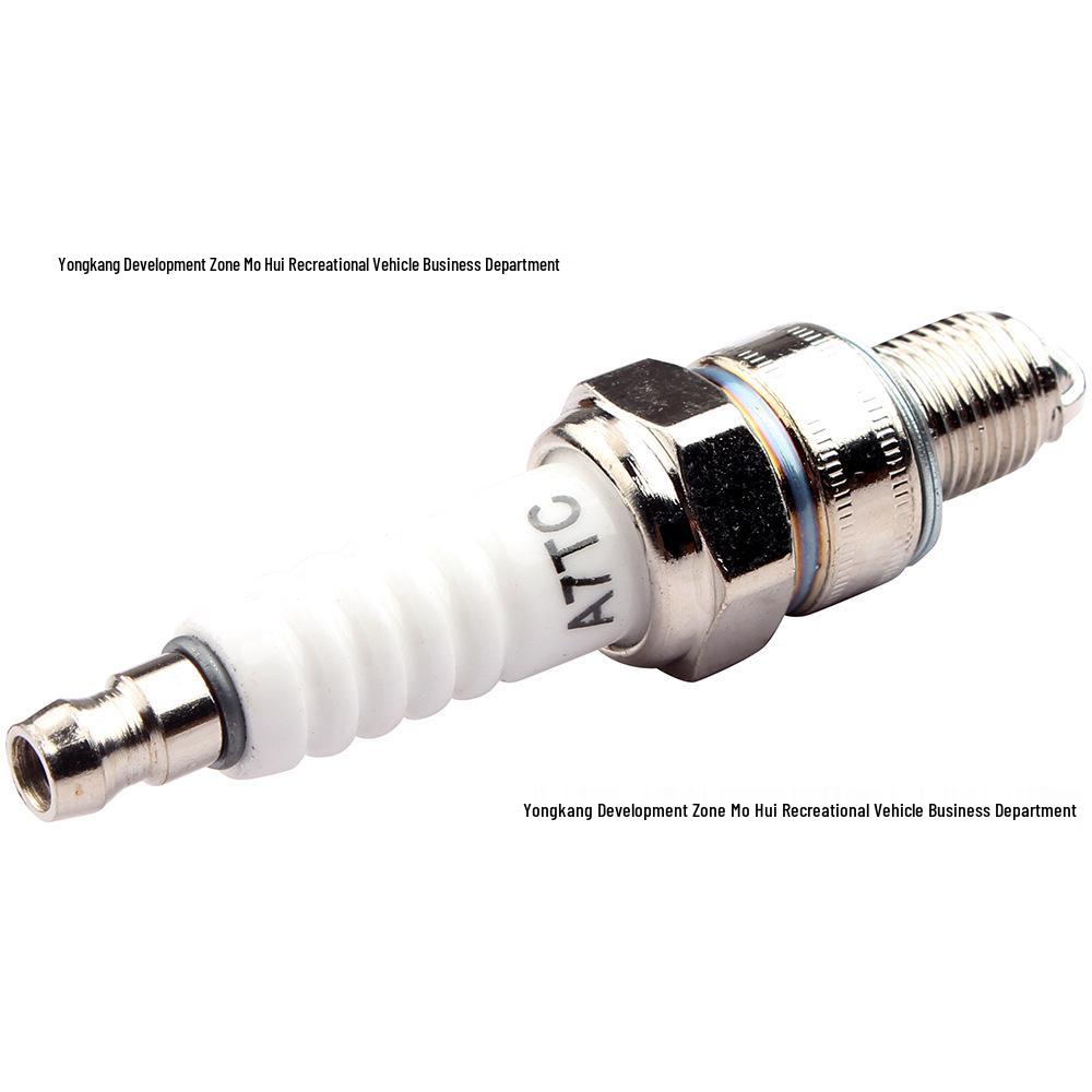 White A7TC Spark Plug for Off-road Motorcycle, ATV, Four-wheel Beach Buggy Parts GY6 50-110/150CC