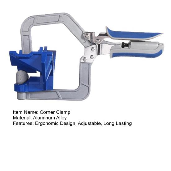 90-Degree Corner Clamp Ergonomic Handle Adjustable Thickness Multipurpose Handheld Right Angle Clamp Woodworking Tool
