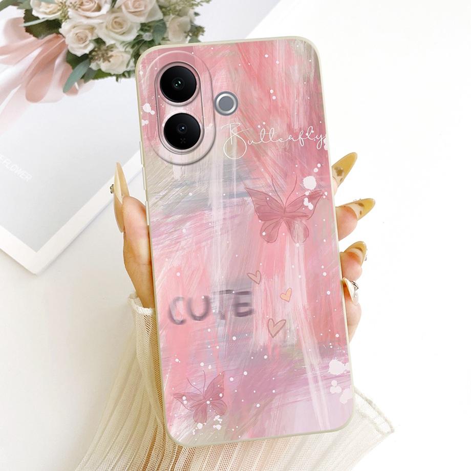Butterfly Love Heart Bow Phone Case For Vivo V60 Lite 4G 5G V2530 / Vivo V60 V2511 T4 Pro Back Cover Soft Camera Protected Funda
