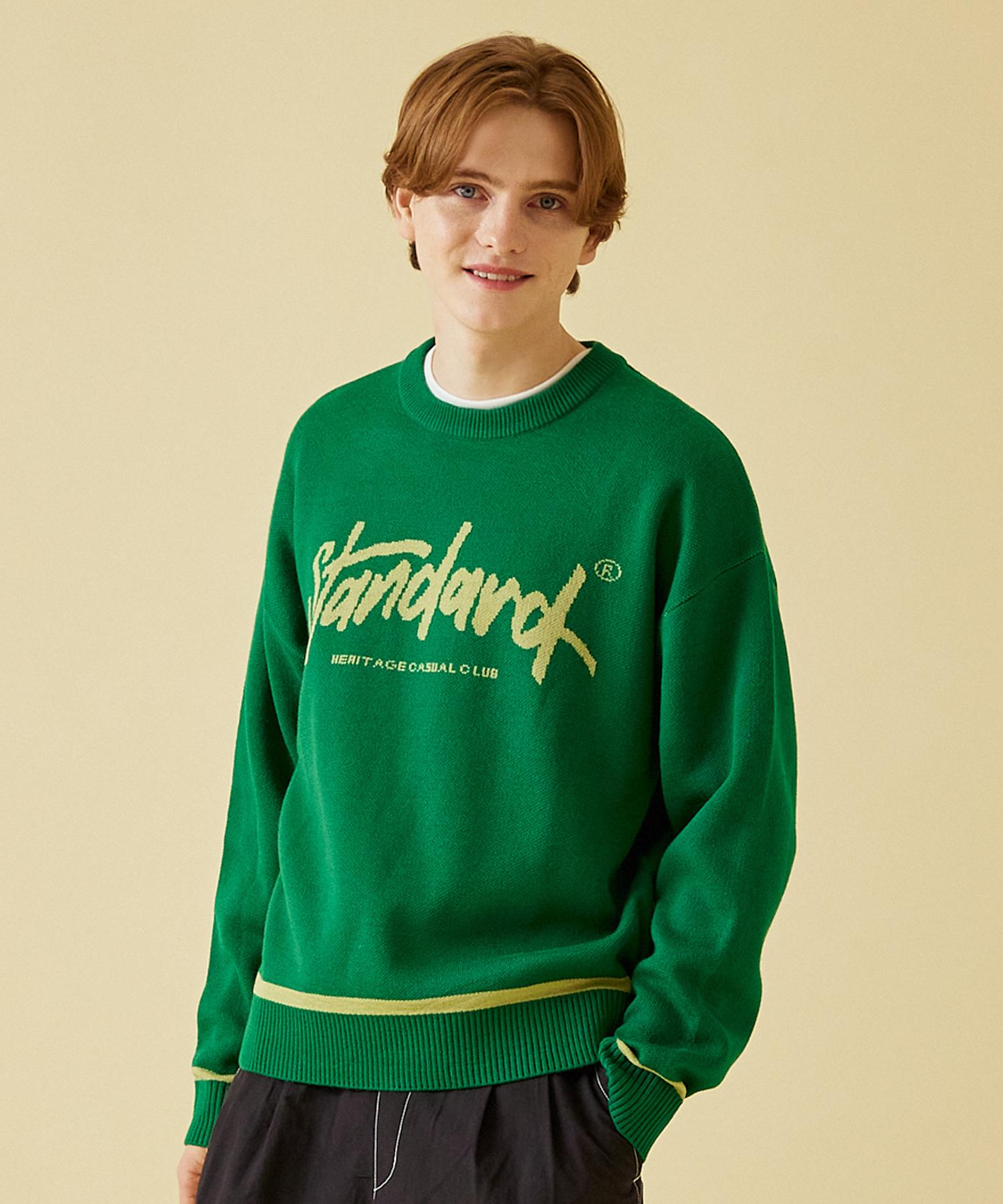 W Standard Logo Basic Pullover [3 Colors] Blue/Free
