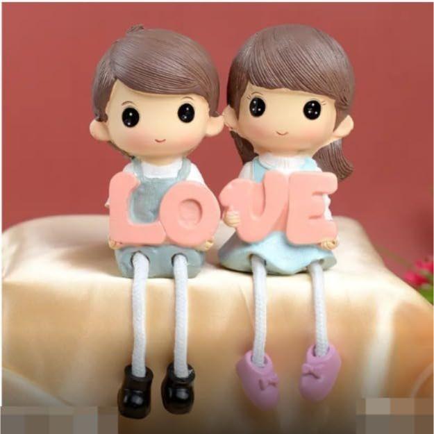 1 Set Hanging Legs Romantic Couple Showpiece | Cute Boy &Girl | Gift for Him/Her, Mother's Day,Home Décor, Living Room,