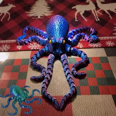 3D Printed Octopus Movable Flexible Joints Fidget Toys Home Offi Desktop Ornament Oan Animal Decor Gifts Kids Toys Ornaments