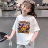 Kids Kpop Demon Hunters Children's T-Shirt Short Sleeve T-shirt Cute Kpop Demon Hunters Tiger Harajuku Tshirt for Boys Girls