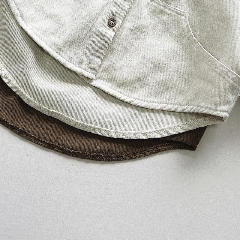 Jungenhemd Kinder Koreanische Waldserie Vielseitiges Trendiges Oberteil Mädchen Freizeitjacke Kinderbekleidung