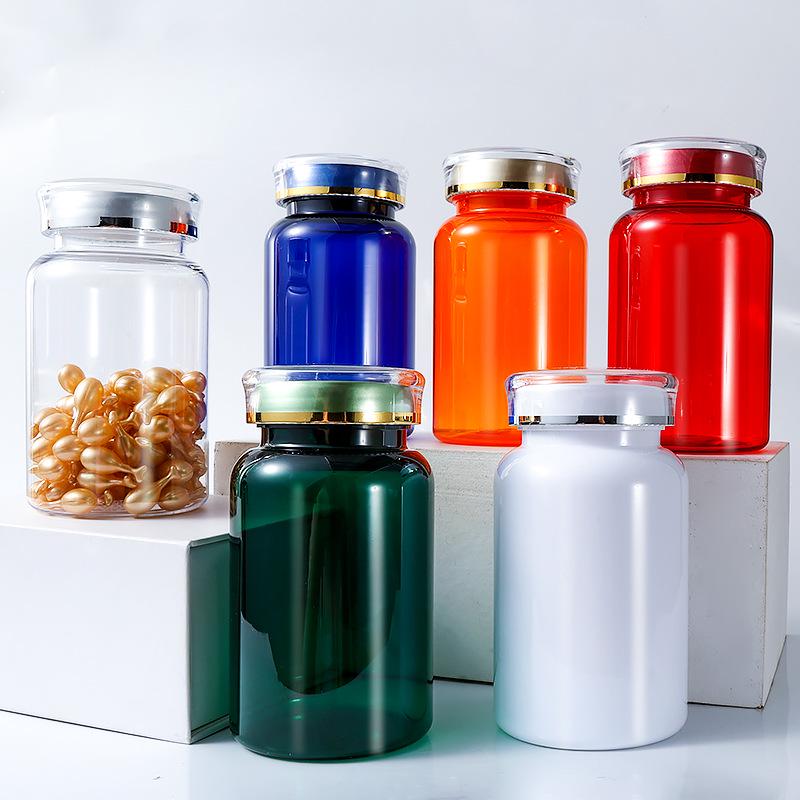 PET200ML Portable Plastic Medicine Bottle with Crown Cap