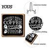 Decorative Signs with Metal Stands Halloween Coffee Bar Wooden Sign Iron Display Stand for Corner Kitchen Station Accessories Tabletop Decor,