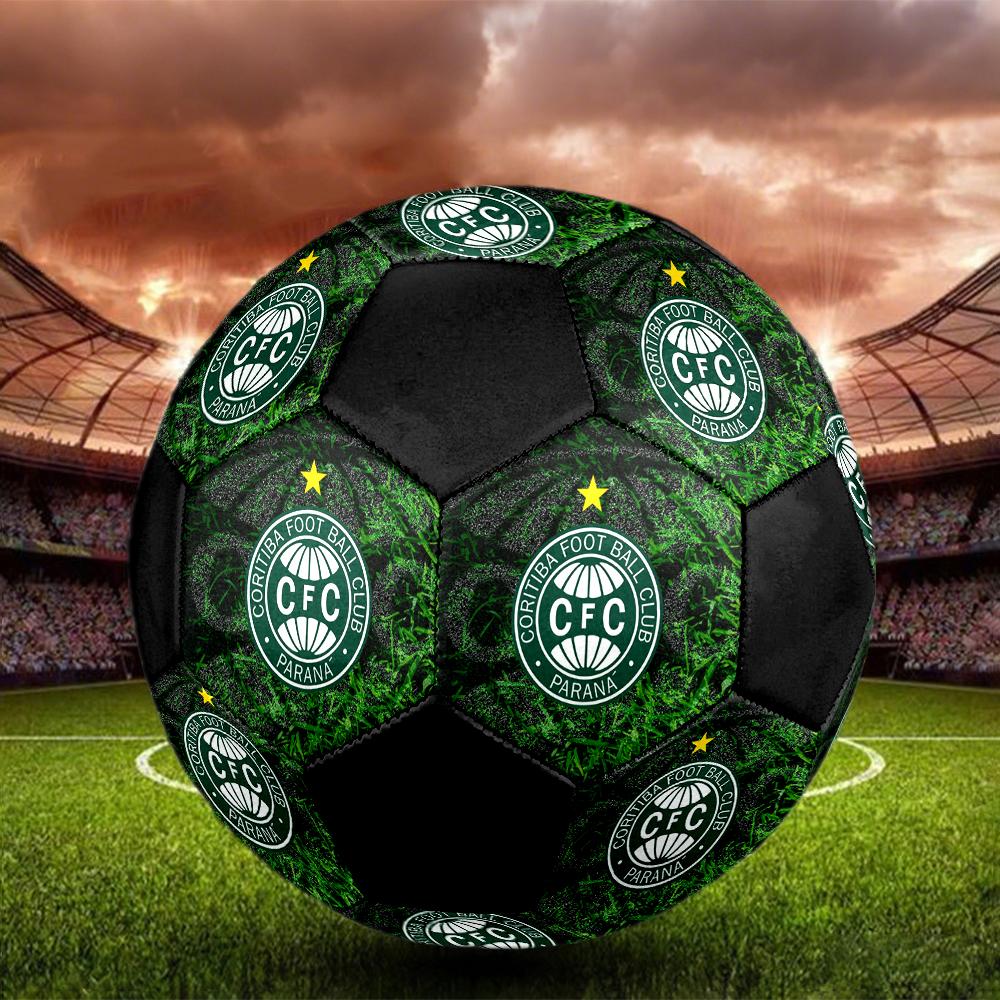 Coritiba FC Soccer Ball, colorful, suitable for all ages, machine-stitched, PVC material, competition grade, durable and high bounce