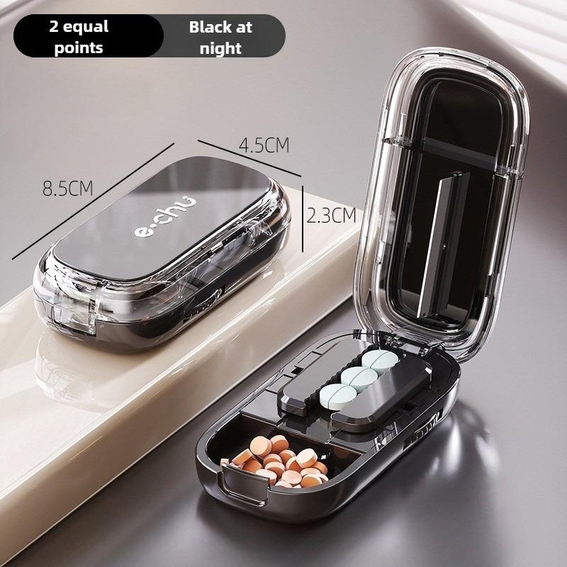 Adjustable Quartering Pill Cutter Storage Box Portable Drug Tablet Medicine Dustproof Divider Organizer Crusher Pill Cutter