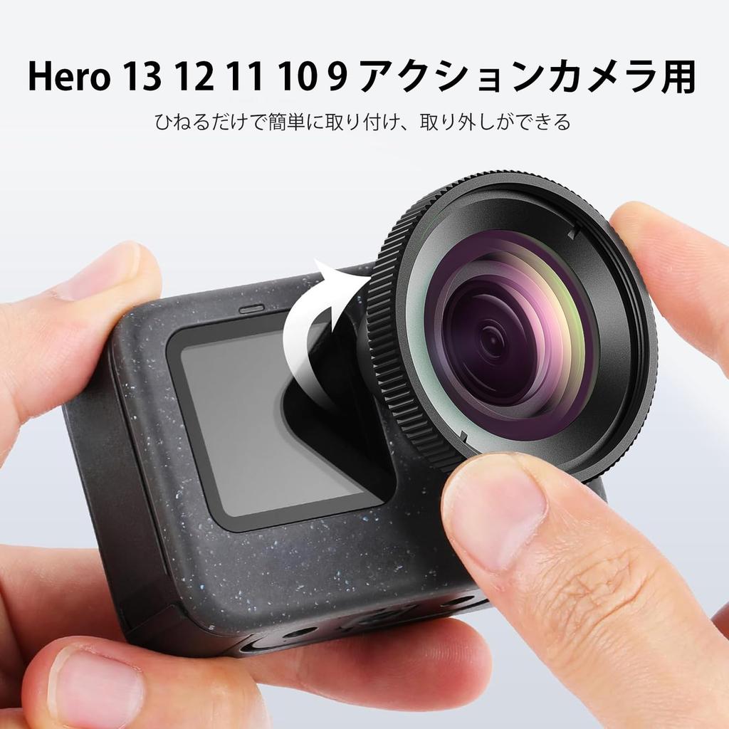 NEEWER 2x Magnification Focal Macro Compatible with GoPro Hero and 9 Action for Macro Not Waterproof LS-65 Lens, 7-10cm Length, Close-up 13, 12, 11,